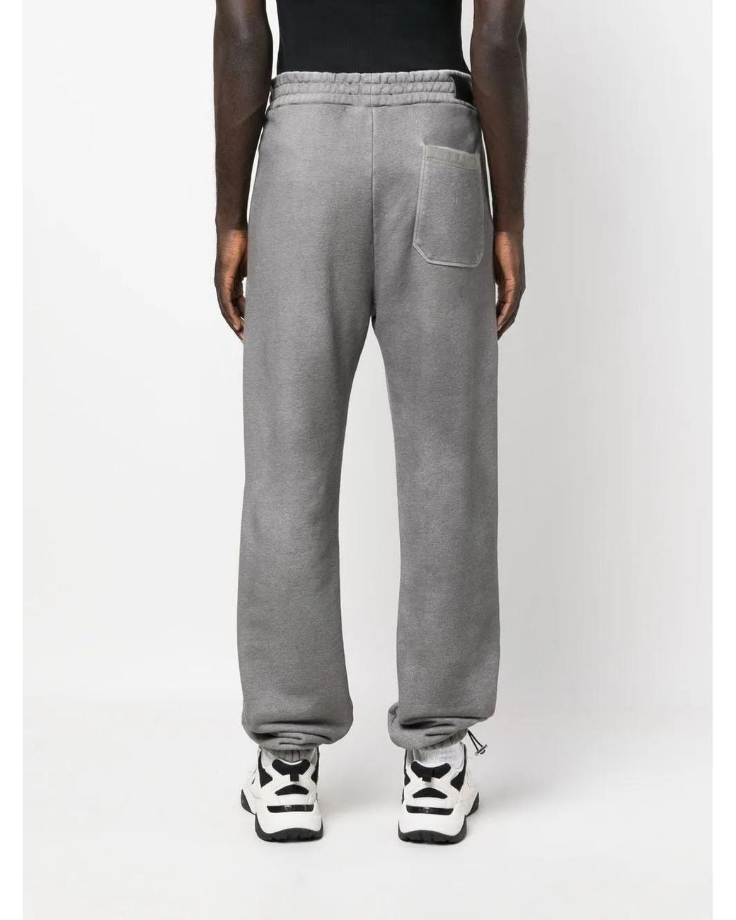 Amiri Gray Logo-Embroidered Track Pants for men