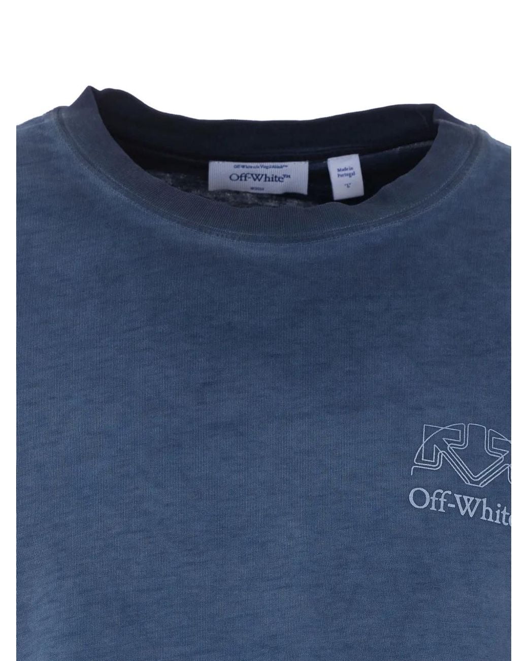 Off-White c/o Virgil Abloh Blue Offline Half Arrow Skate T-Shirt for men