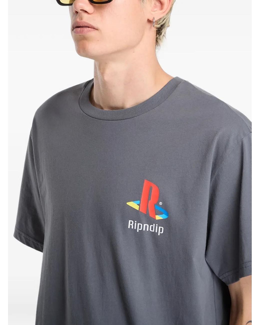 RIPNDIP Gray Nermii Short-Sleeve T-Shirt for men