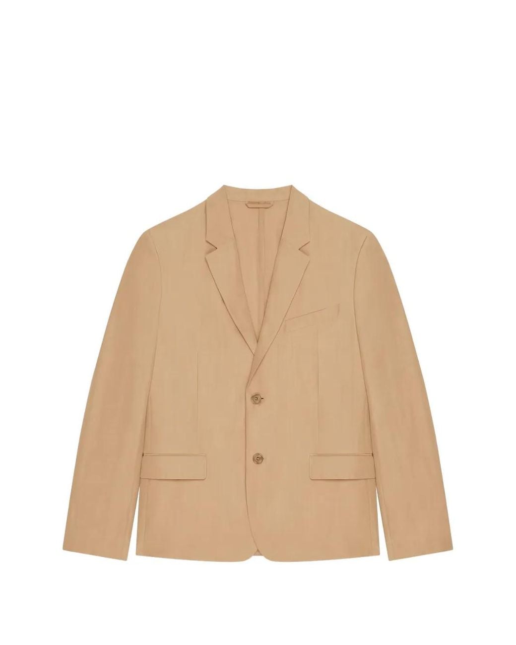 Givenchy Natural Unconstructed Notch-Lapel Jacket