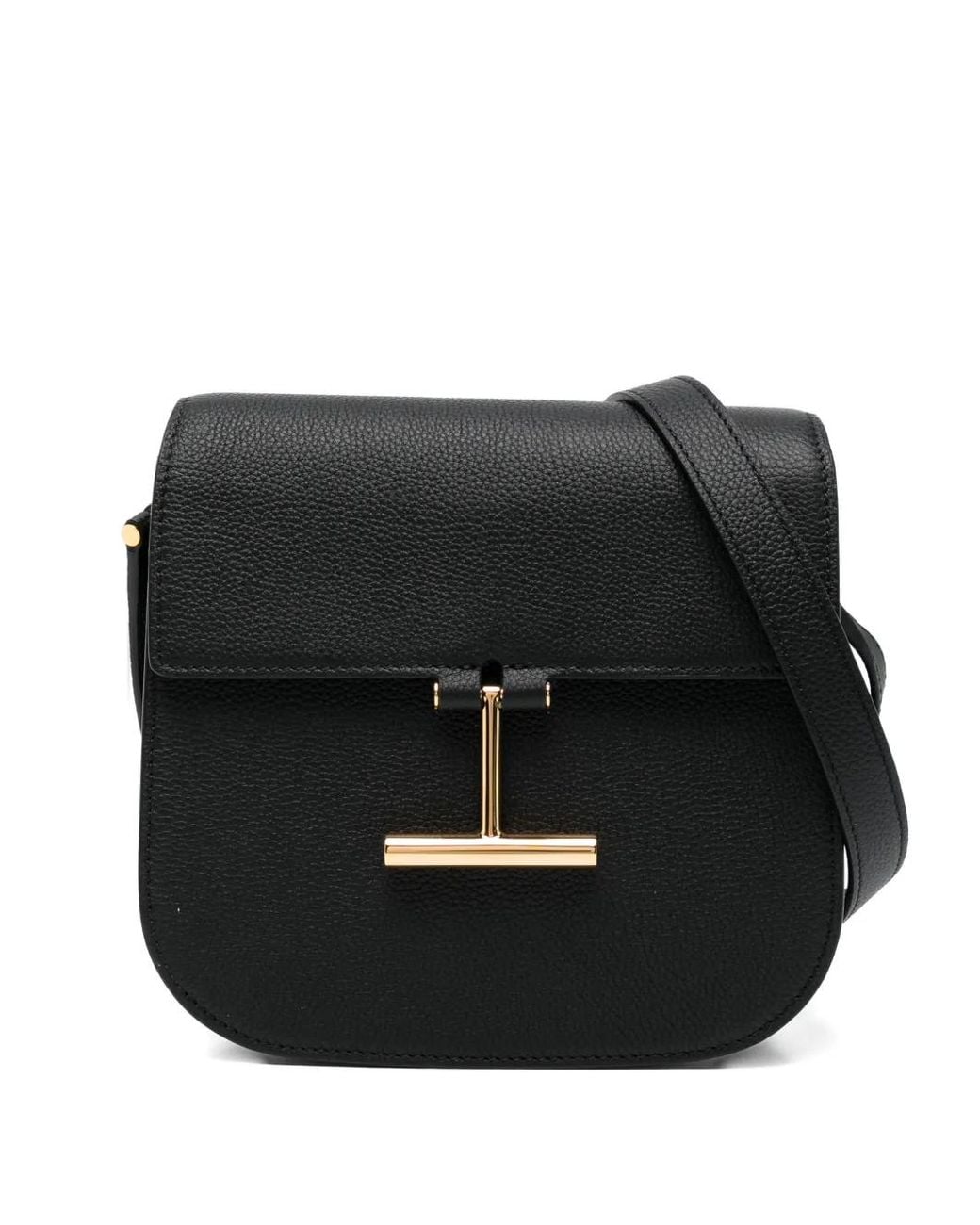 Tom Ford Black Grain Leather Tara Mini Crossbody Bag