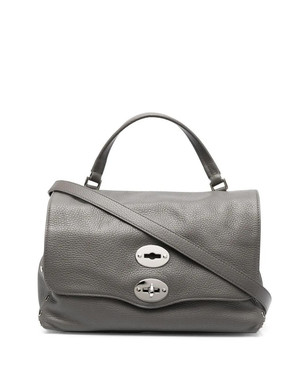 Zanellato Gray Calf-Leather Satchel-Bag