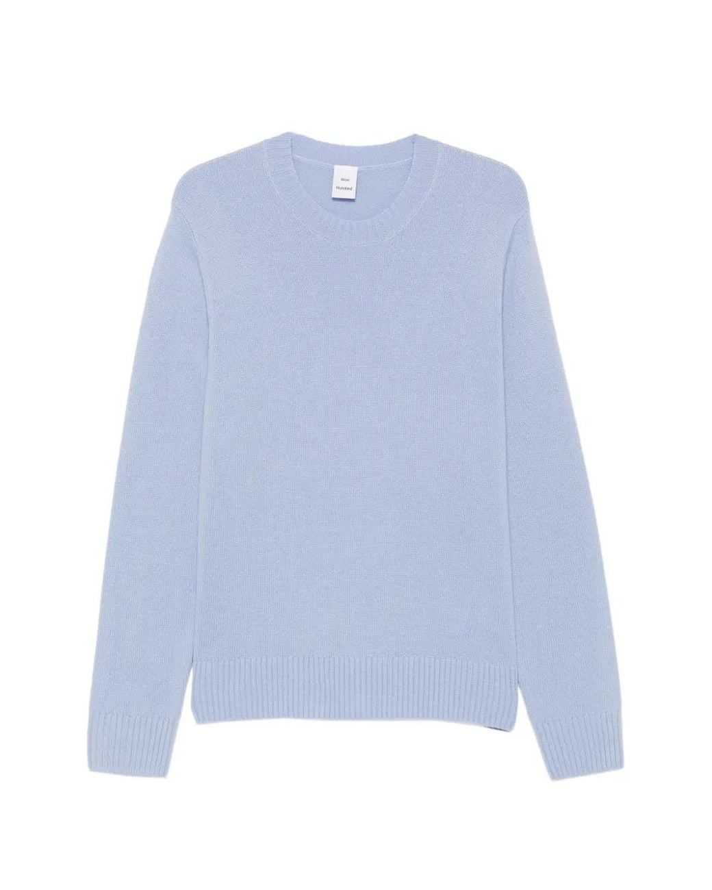 Won Hundred Blue Crew-Neck Ribbed-Trim Sweater for men