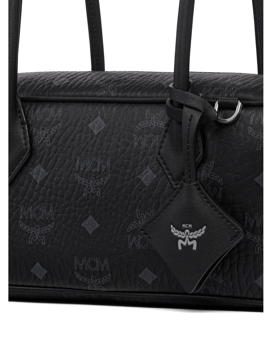 MCM Black Aren Visetos Shoulder Bag