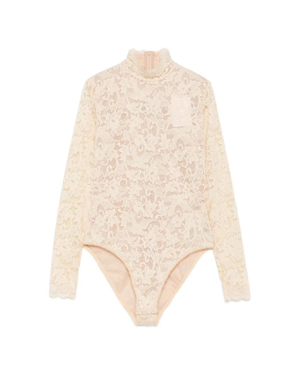 Zimmermann White Corded Lace Bodysuit