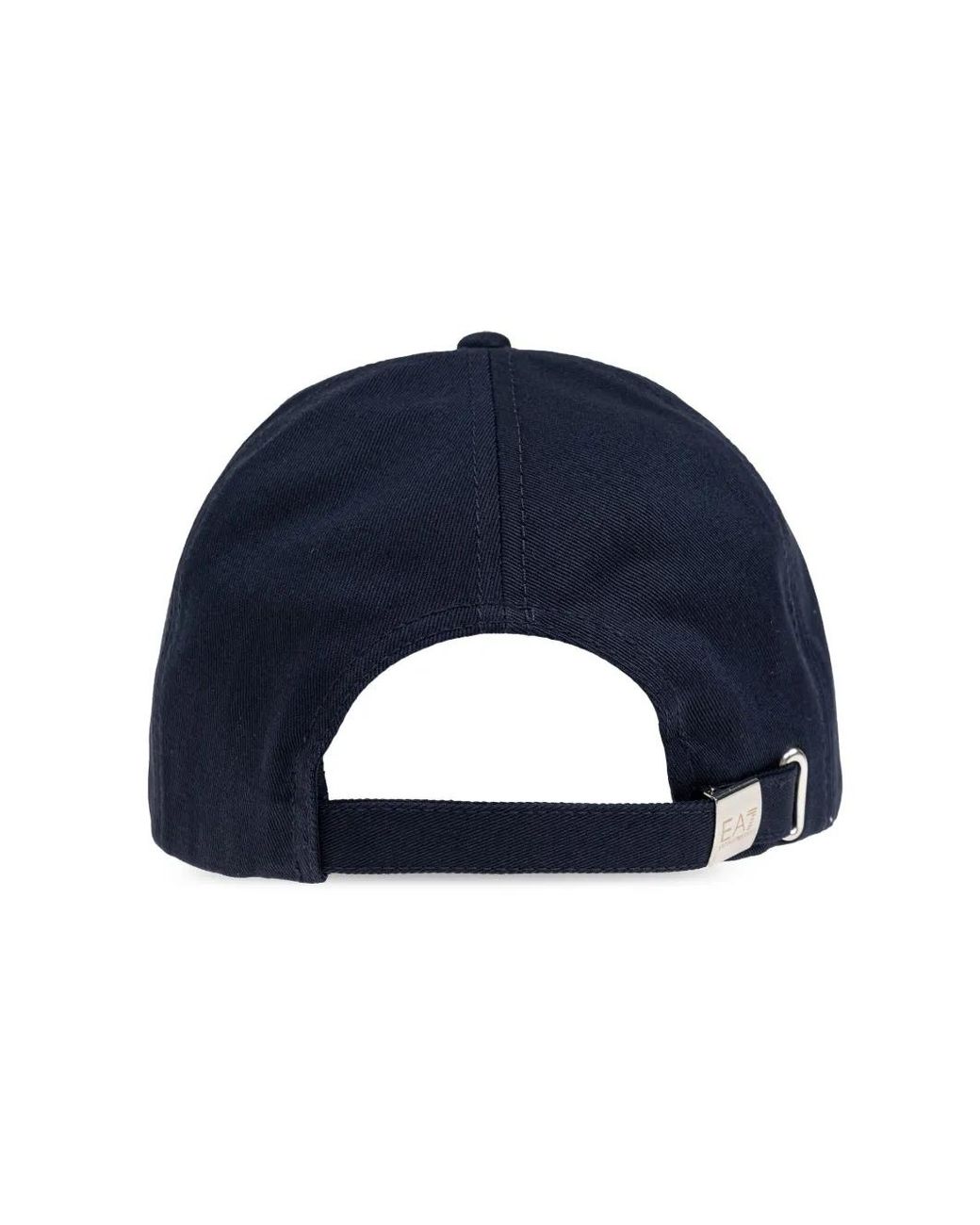 EA7 Blue Logo-Print Baseball Cap