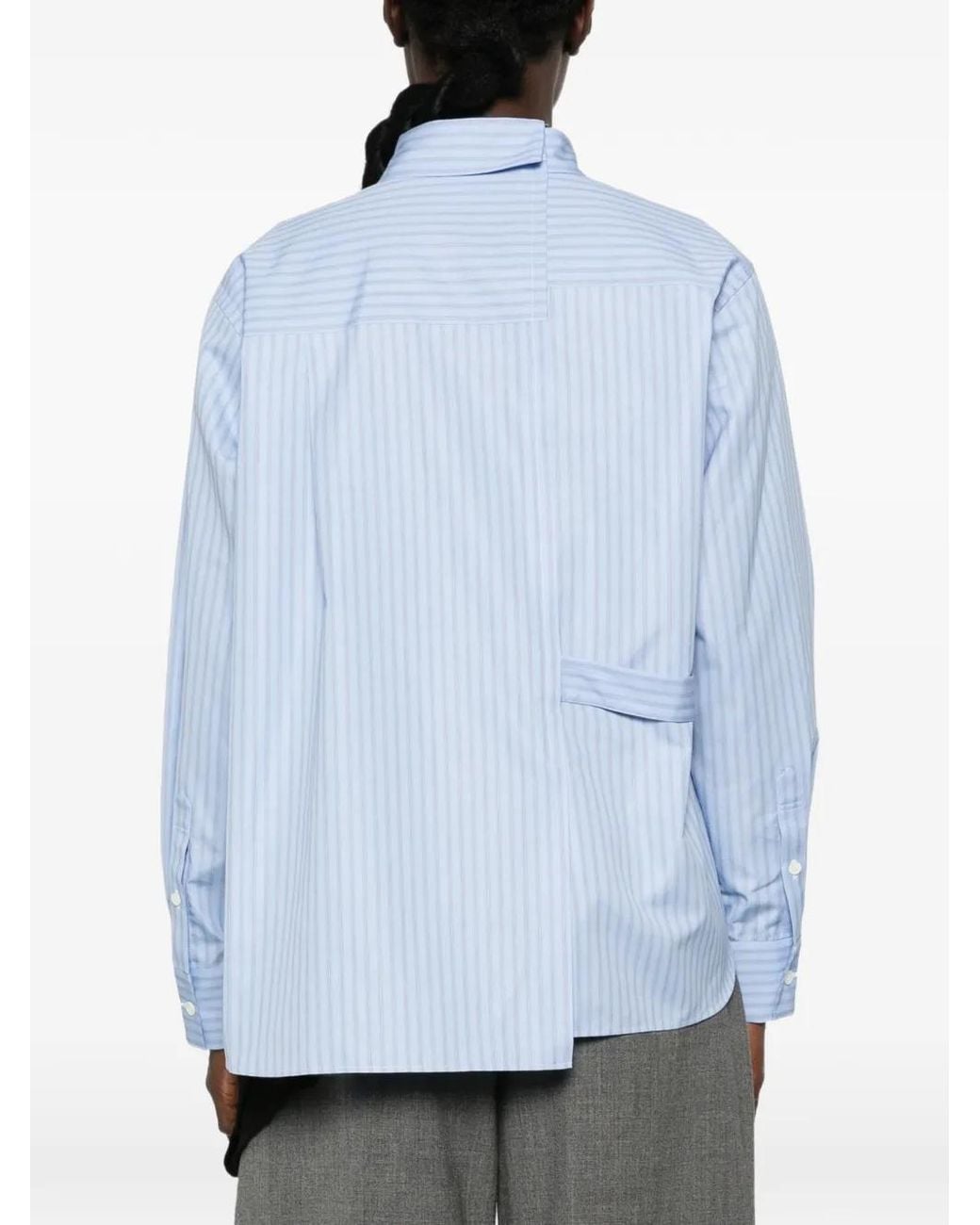 Sacai Gestreept Overhemd in het Blue