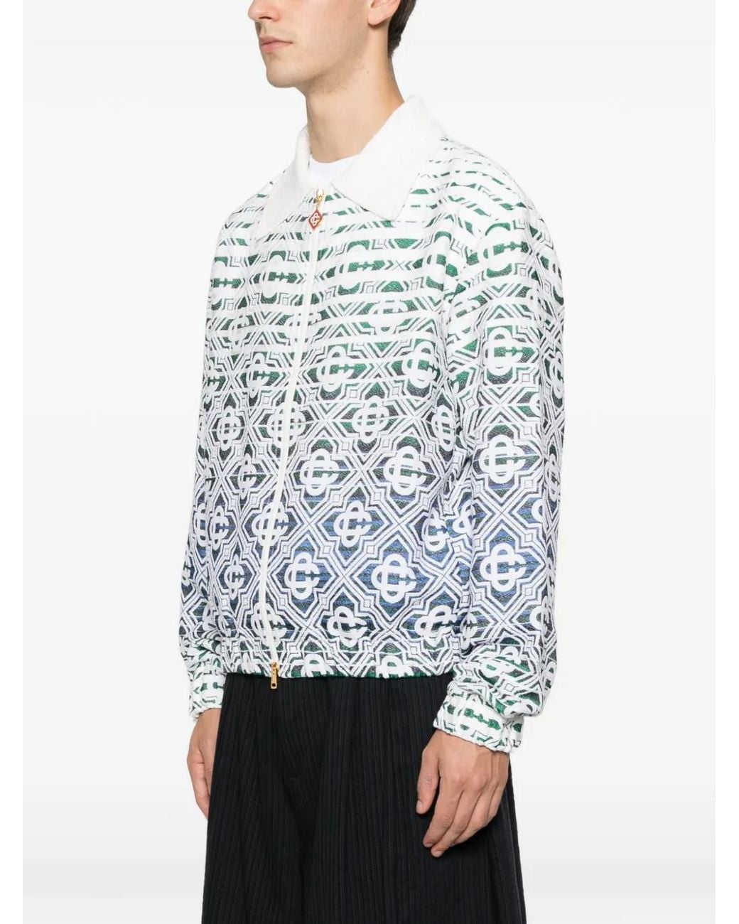 Casablanca White Gradient-Monogram Jacket for men