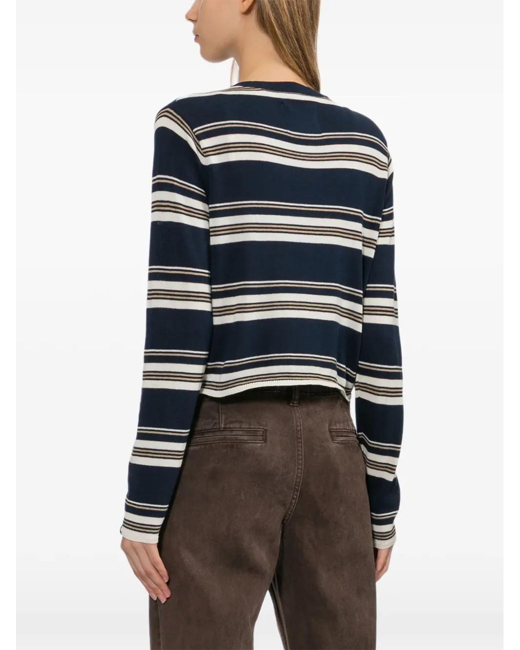 AAPE BY A BATHING AP Blue Striped Buttoned Cardigans