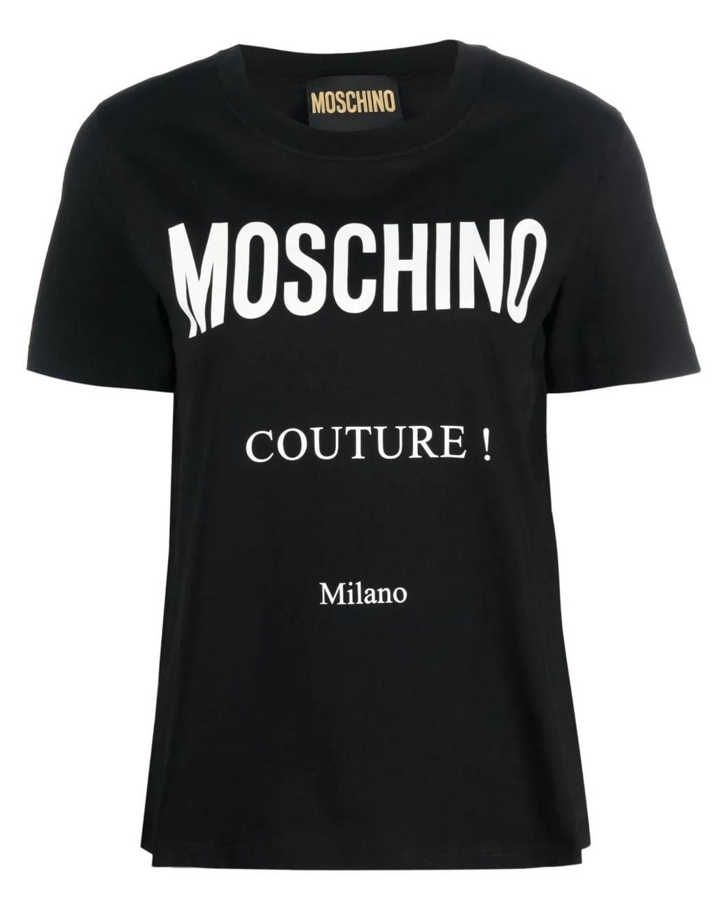 Moschino Black Logo-Print Cotton T-Shirt