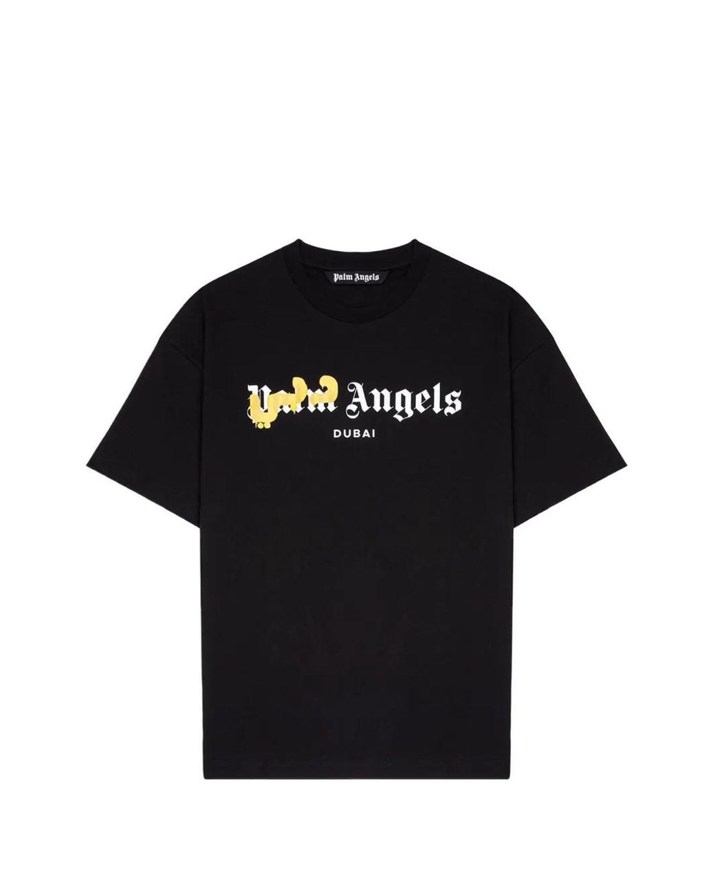 Palm Angels Black Logo-Print T-Shirt for men