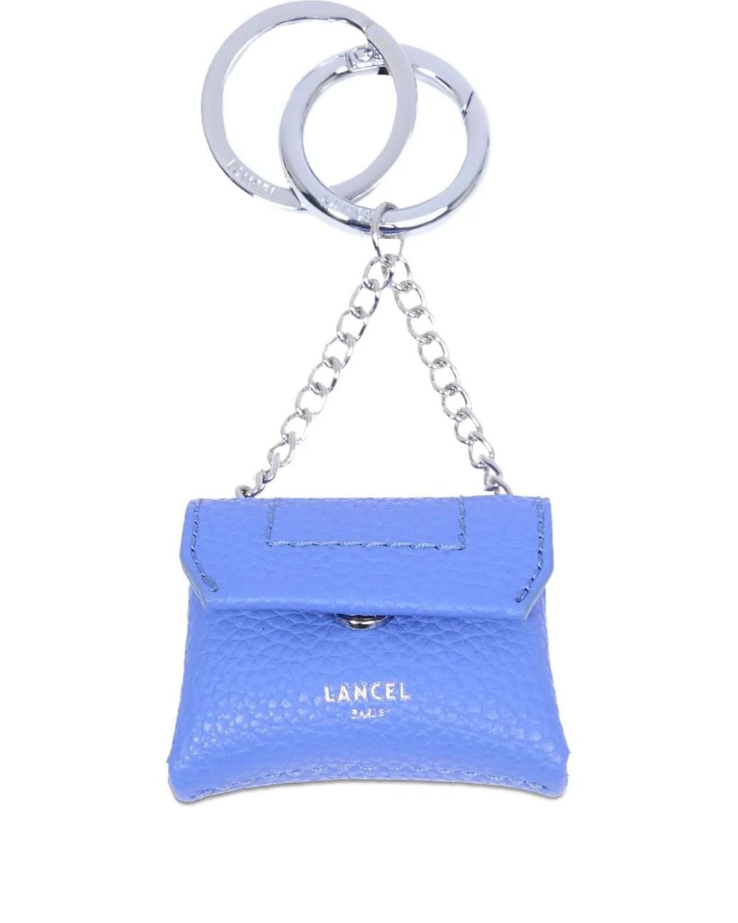 Lancel Blue Ninon Leather Keyring