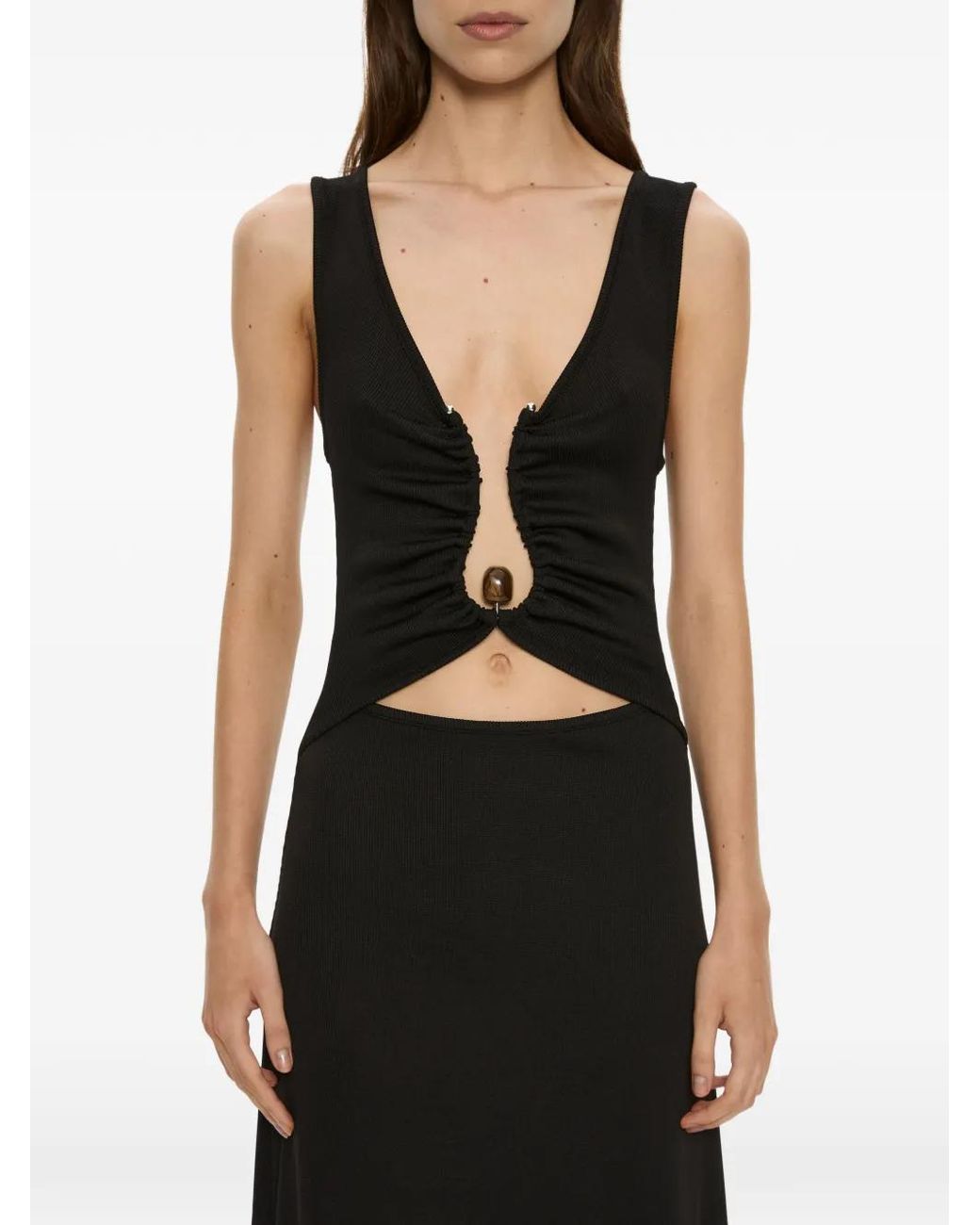 Christopher Esber Black Aida Orbit Cut-Out Dress