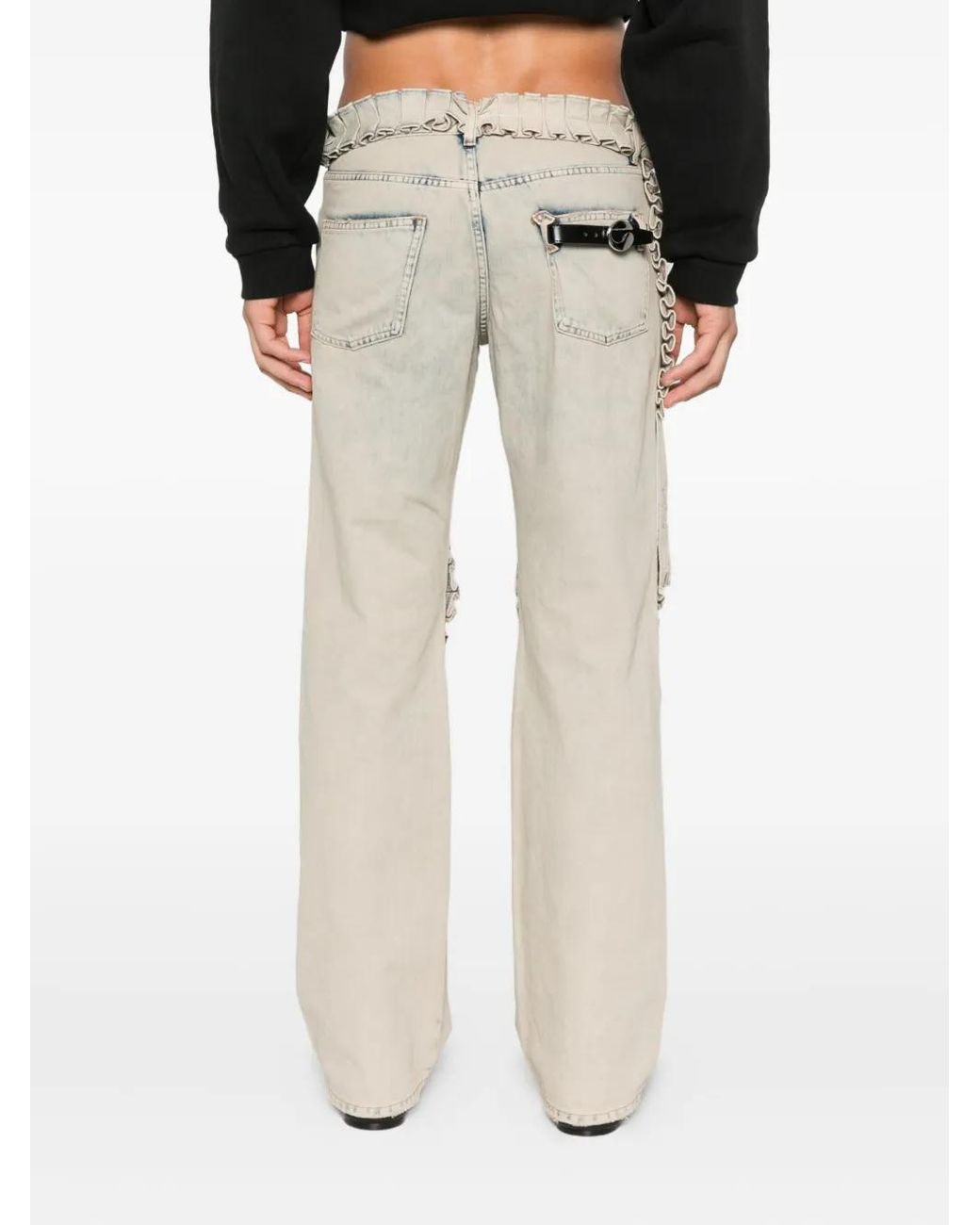 Coperni Natural Ruffled Jeans for men