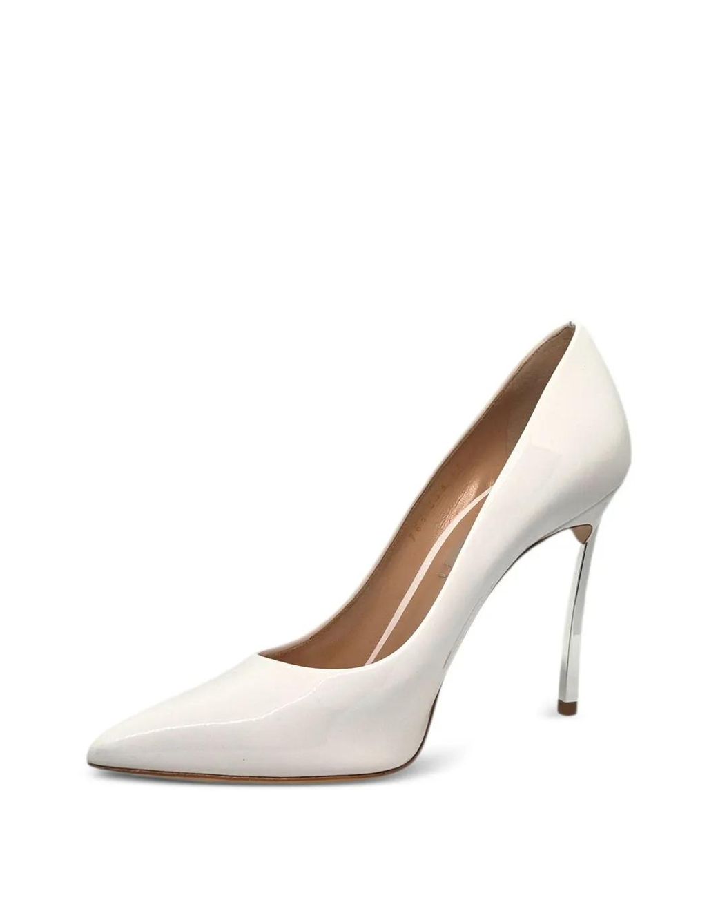 Casadei White Blade Pointed-Toe Pumps