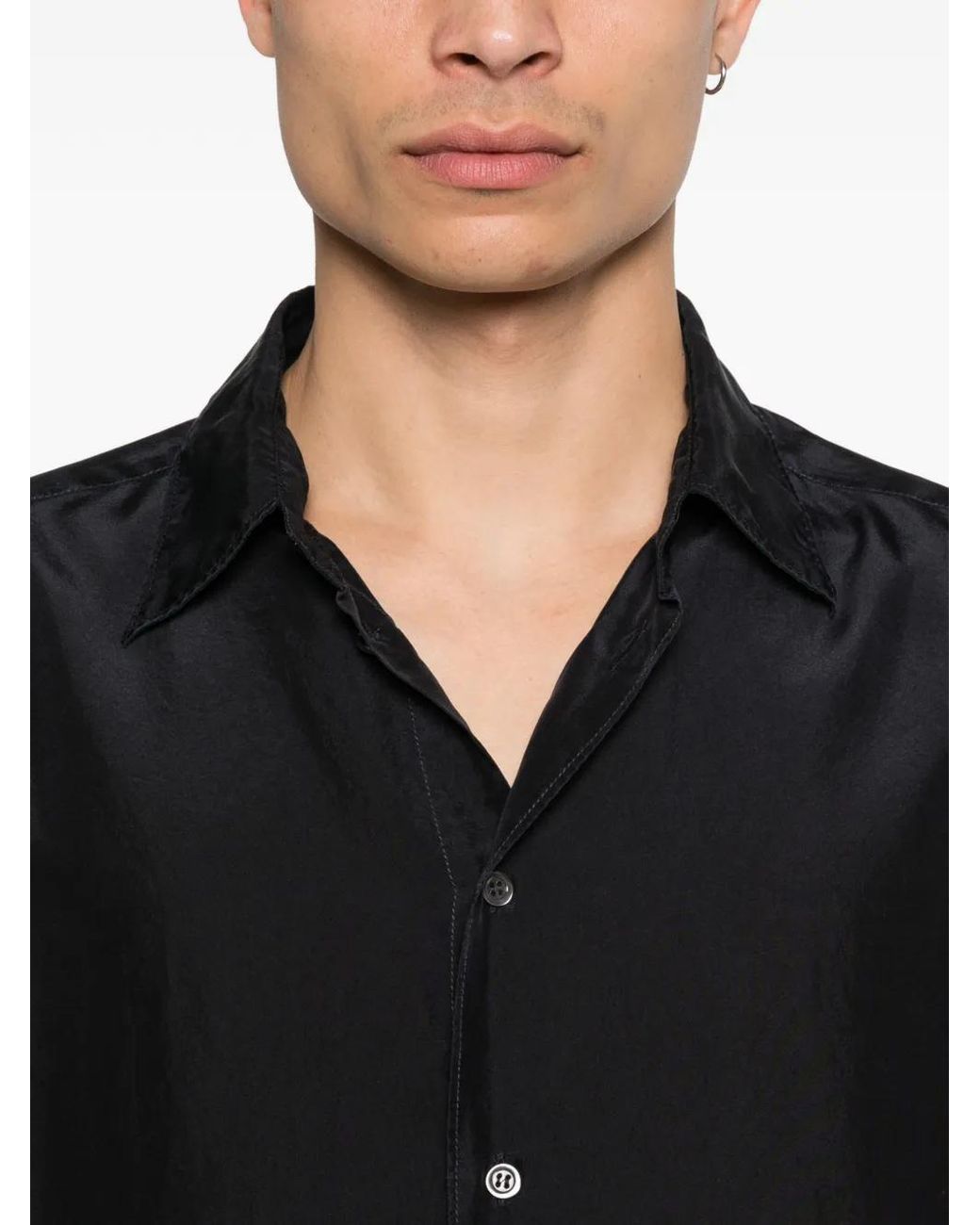 Barena Black Chemise À Manches Longues for men