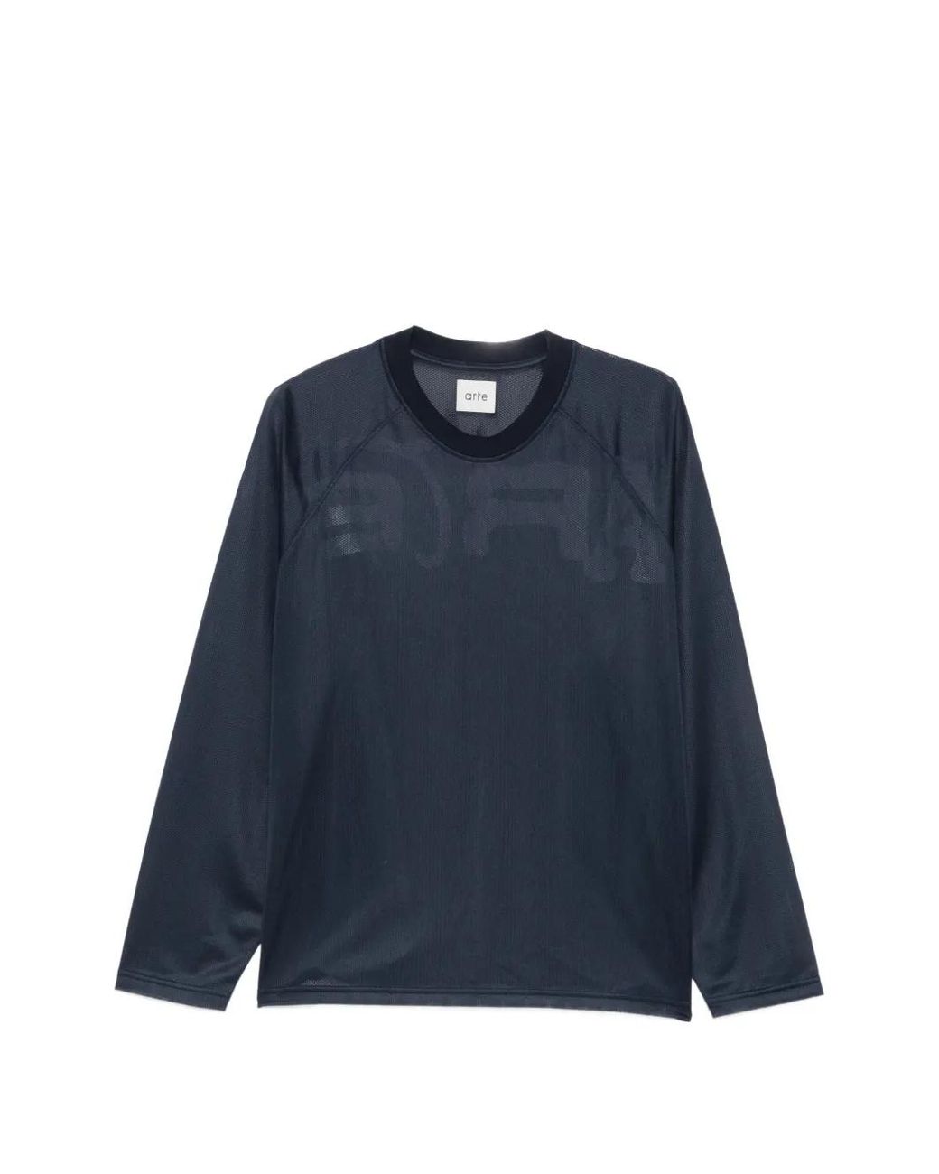 Arte' Blue Logo-Print Long-Sleeve T-Shirt for men