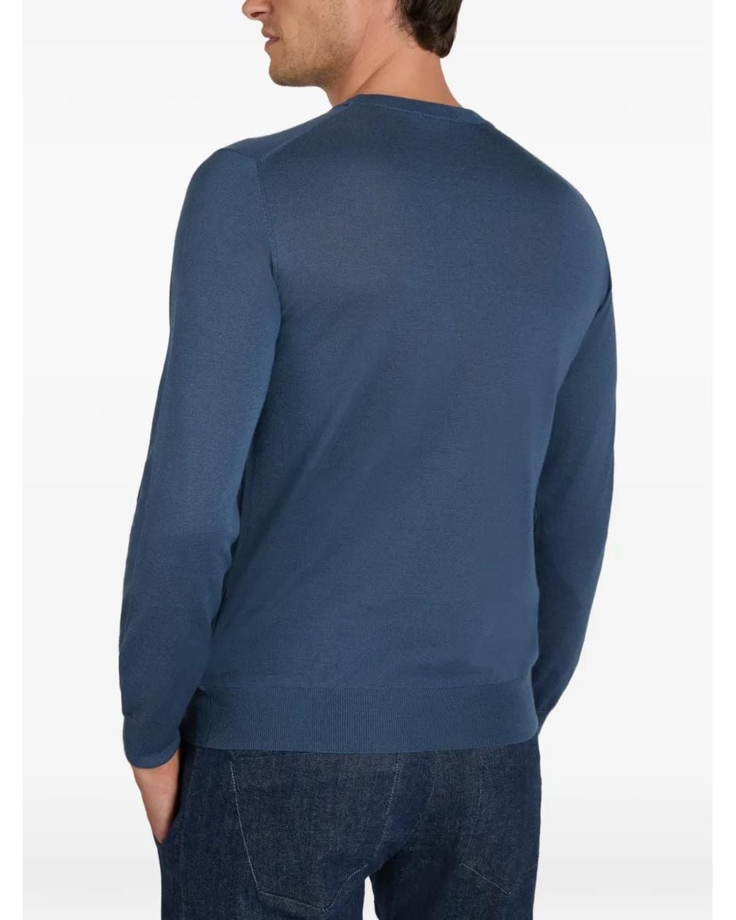 Slowear Blue Zanone Crew-Neck Sweater for men