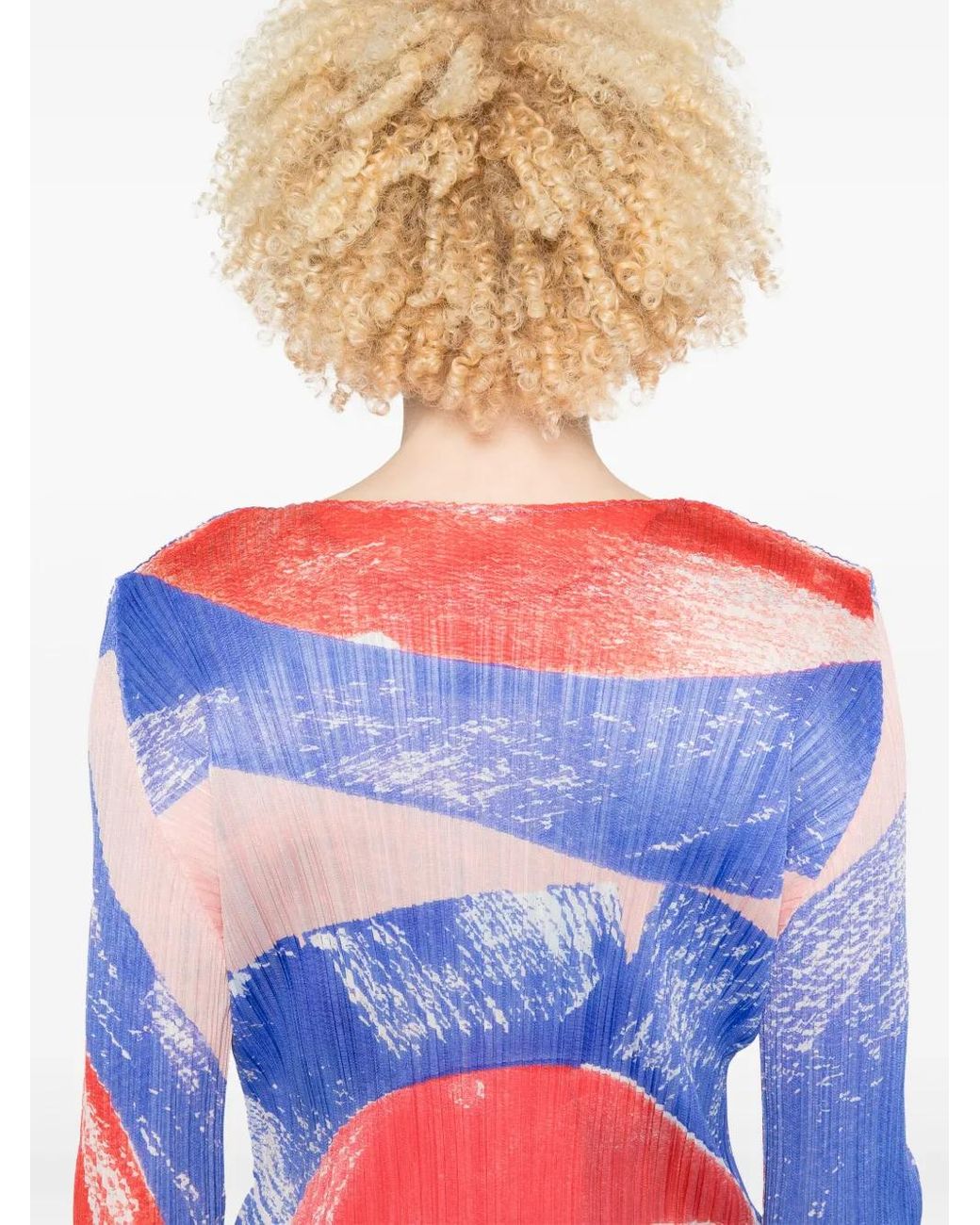 Pleats Please Issey Miyake Blue Backlight Top