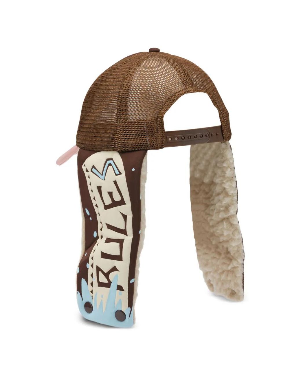Kapital White Shearling Print Hat for men
