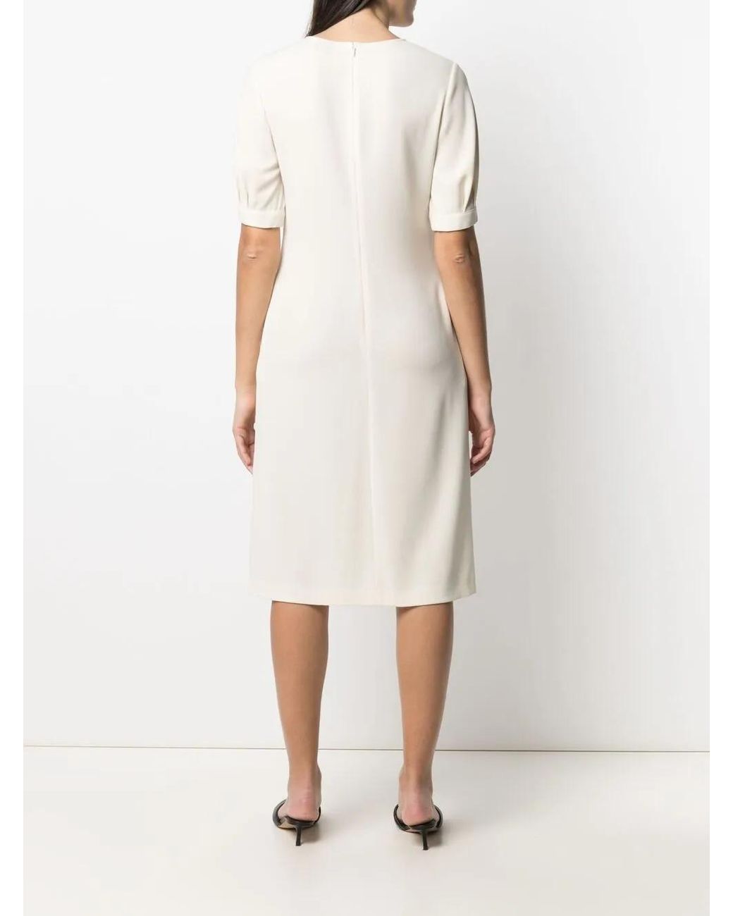 Aspesi Multicolor Button-Embellished Puff Sleeve Dress