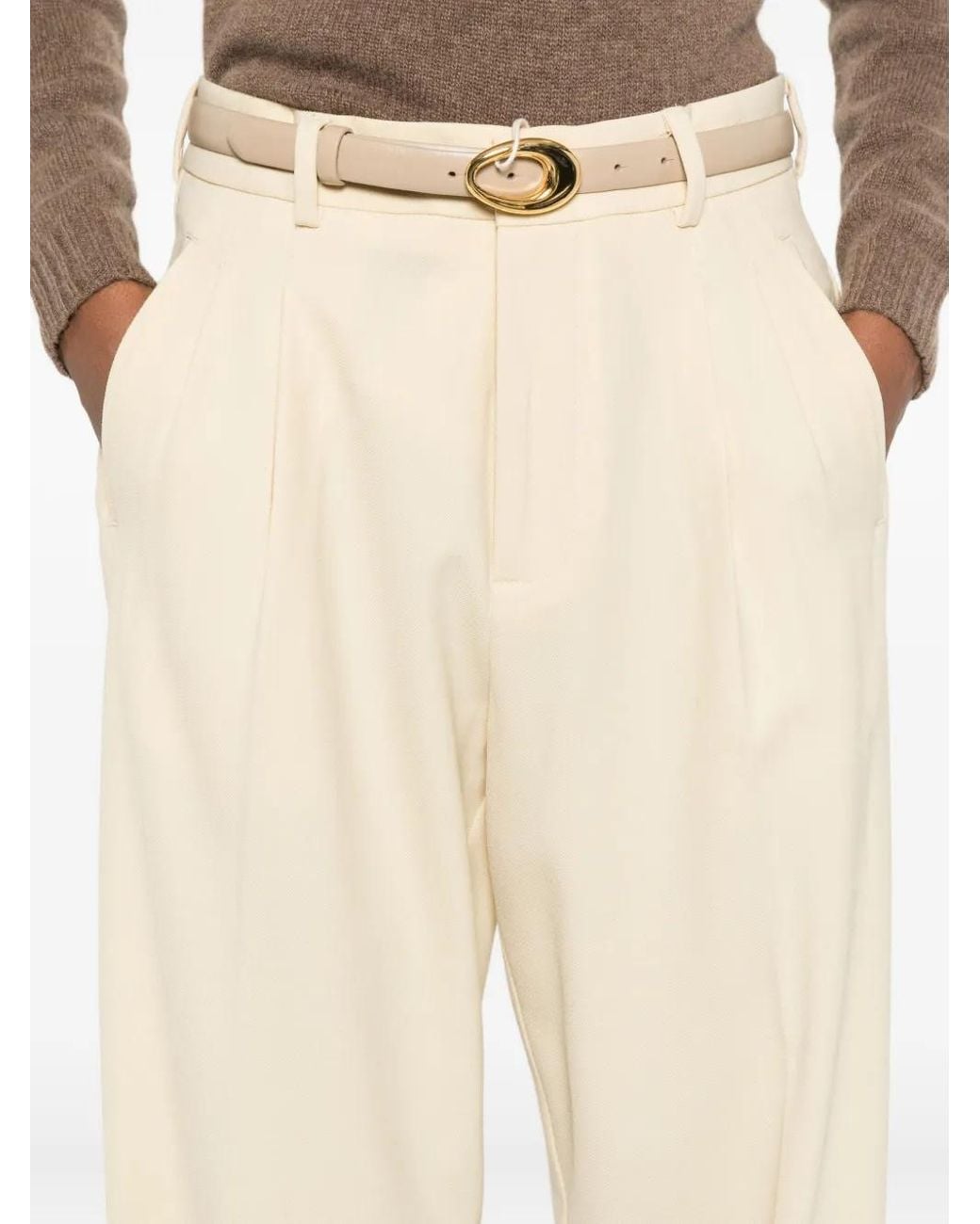 SOLOTRE Natural Hose mit Bundfalten