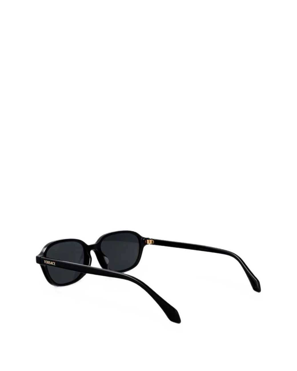 Versace Black Medusa Rectangle-Frame Sunglasses