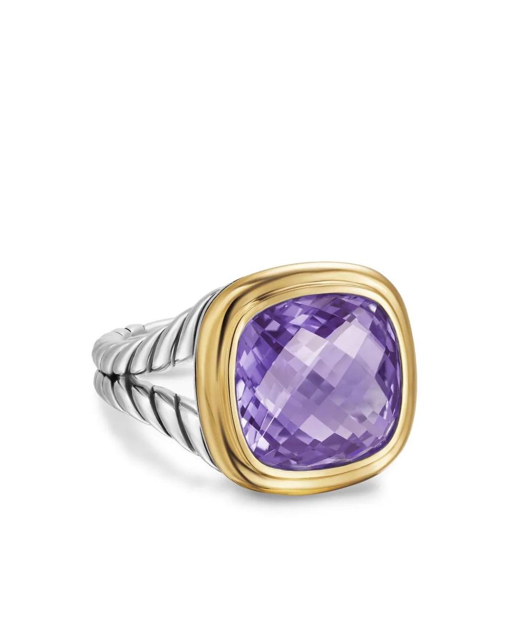 David Yurman Blue 18Kt And Sterling Albion Amethyst Ring