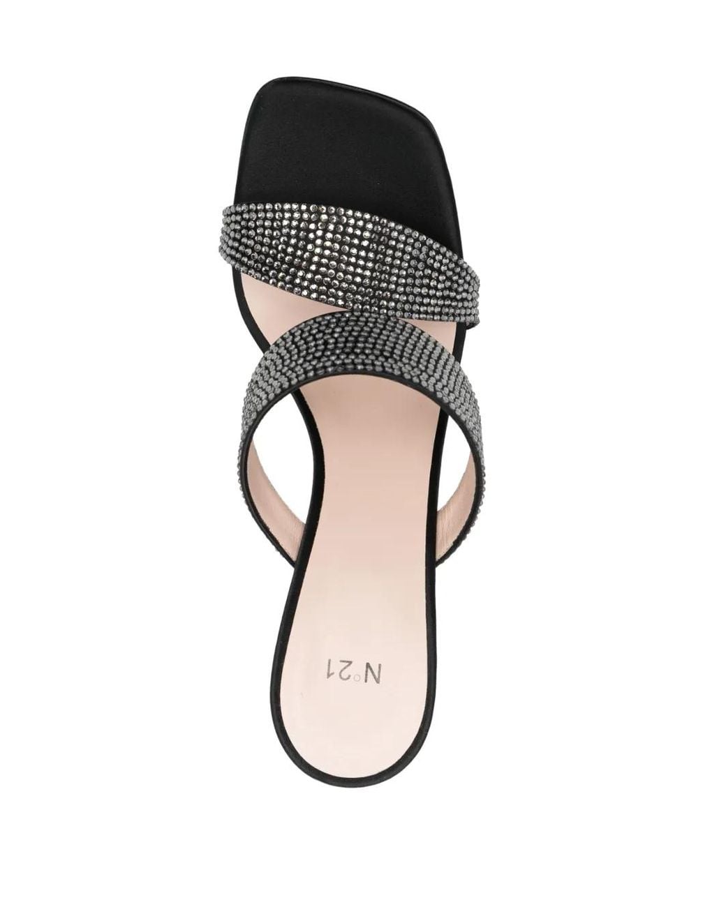 N°21 Black 105Mm Sequin-Embellished Sandals