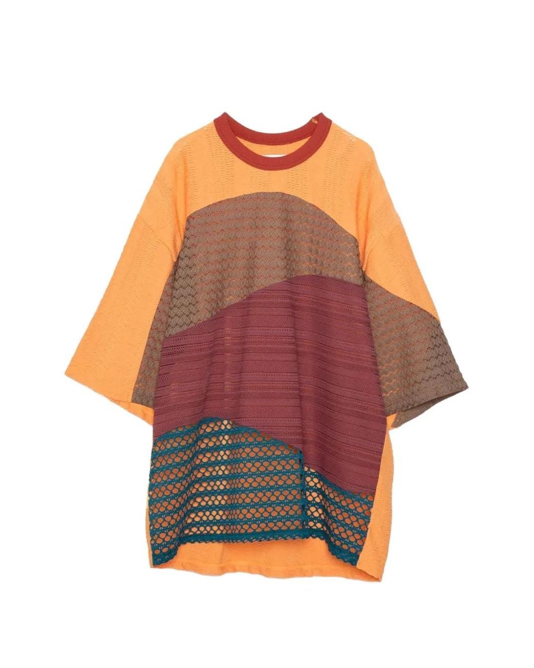Yoshio Kubo Orange Wave Various Lace S/S T-Shirt for men
