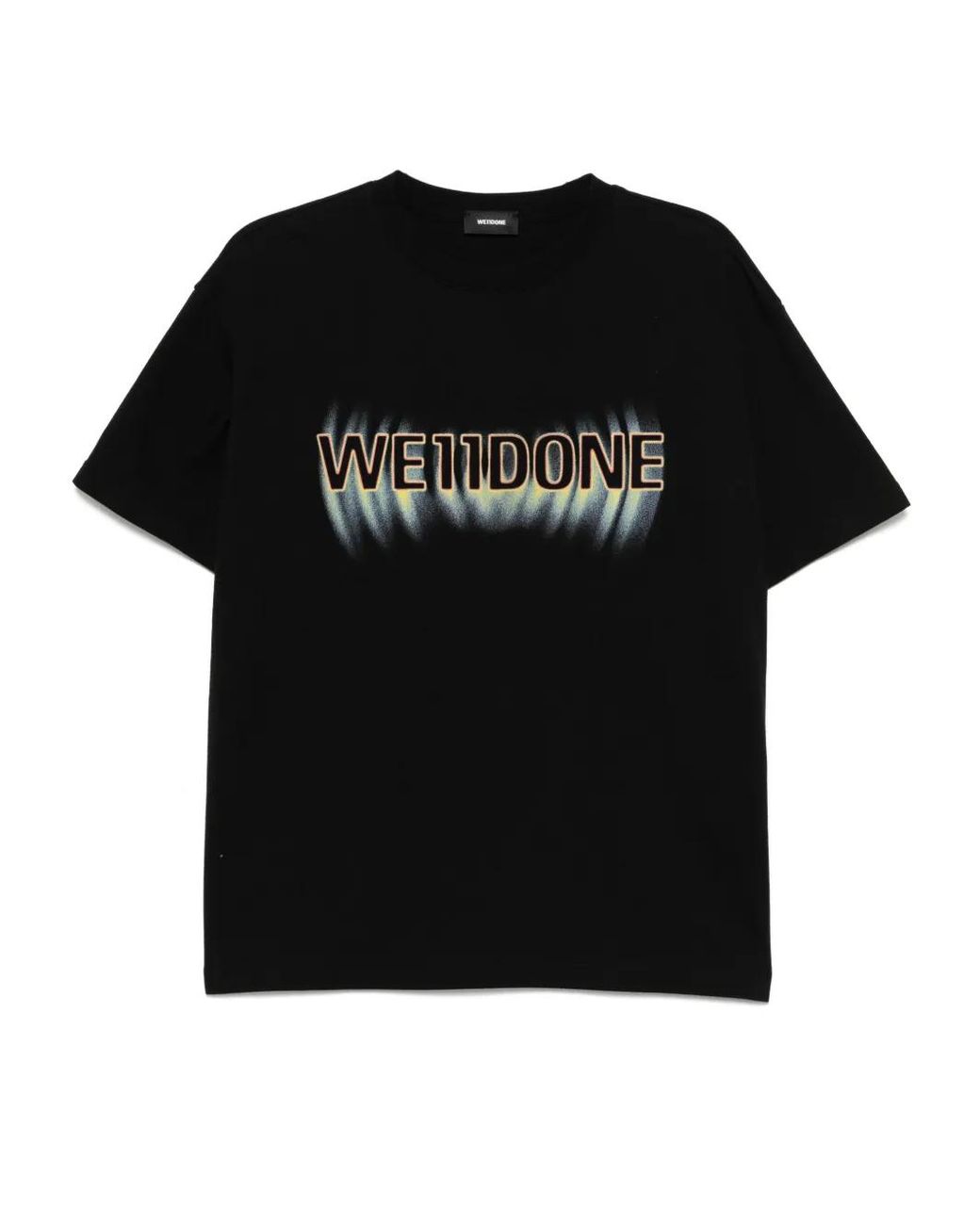 we11done Black Logo-Print T-Shirt