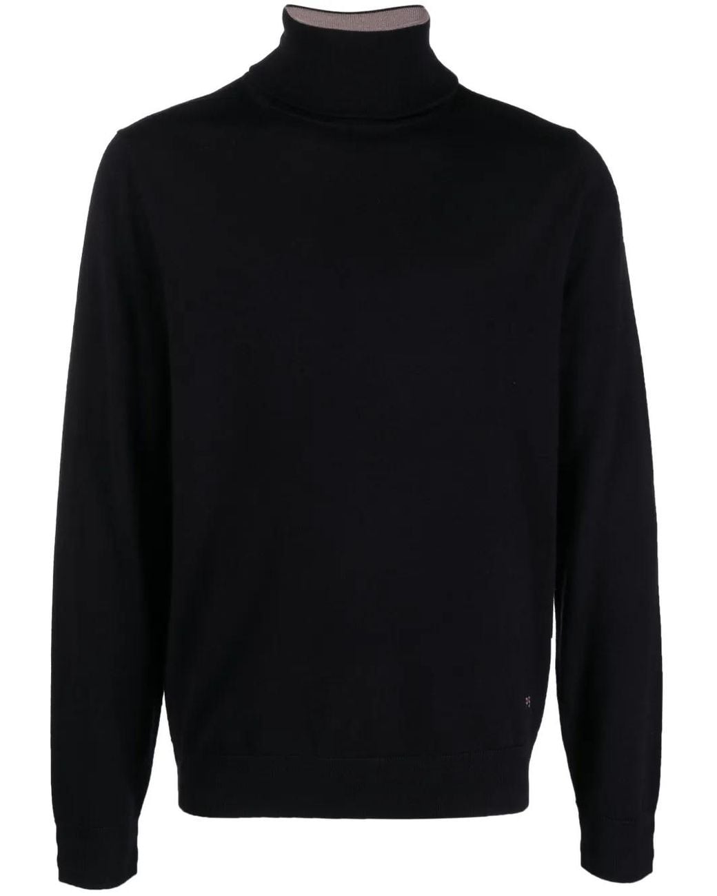 Paul Smith Blue Roll-Neck Merino Wool Jumper for men