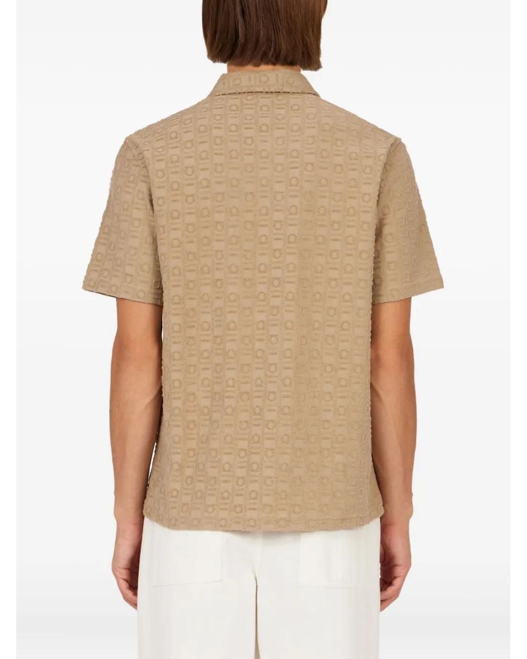 Ferragamo Natural Monogram Polo Shirt for men