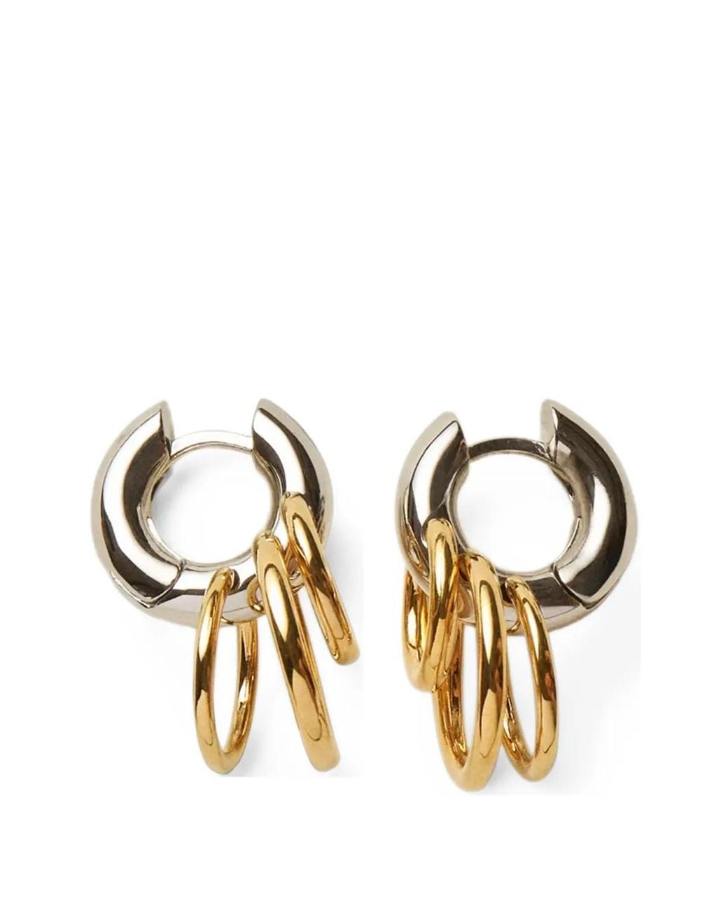 Panconesi Metallic Pierced Huggies Earrings