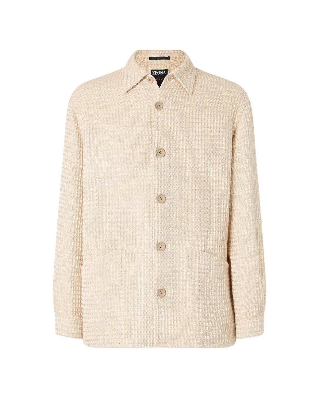 Zegna Natural Surchemise À Carreaux for men