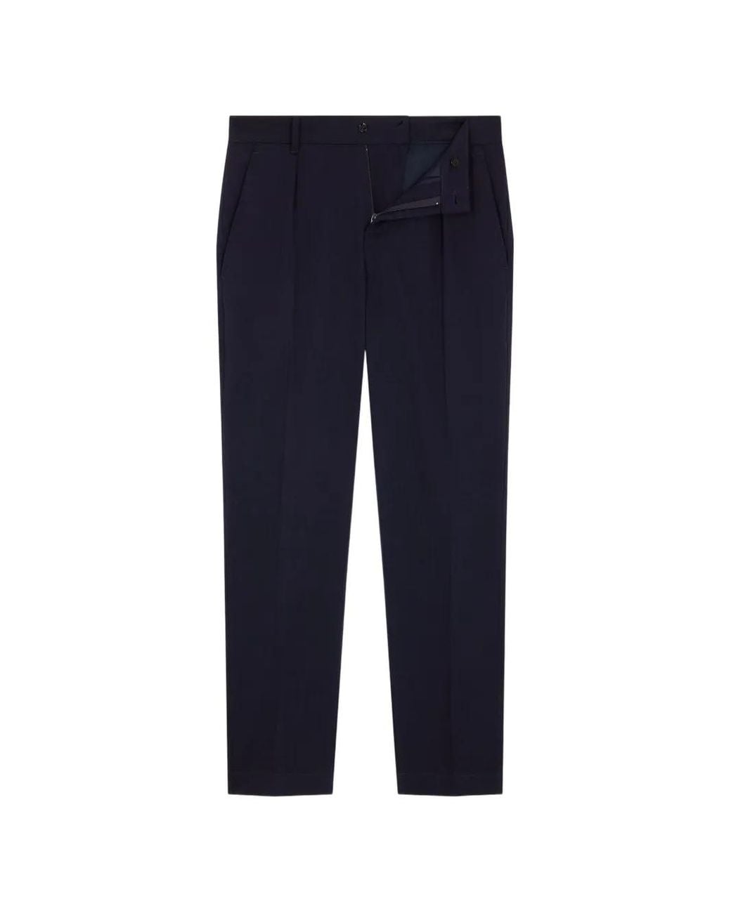 Fursac Blue Pleated-Detail Trousers for men