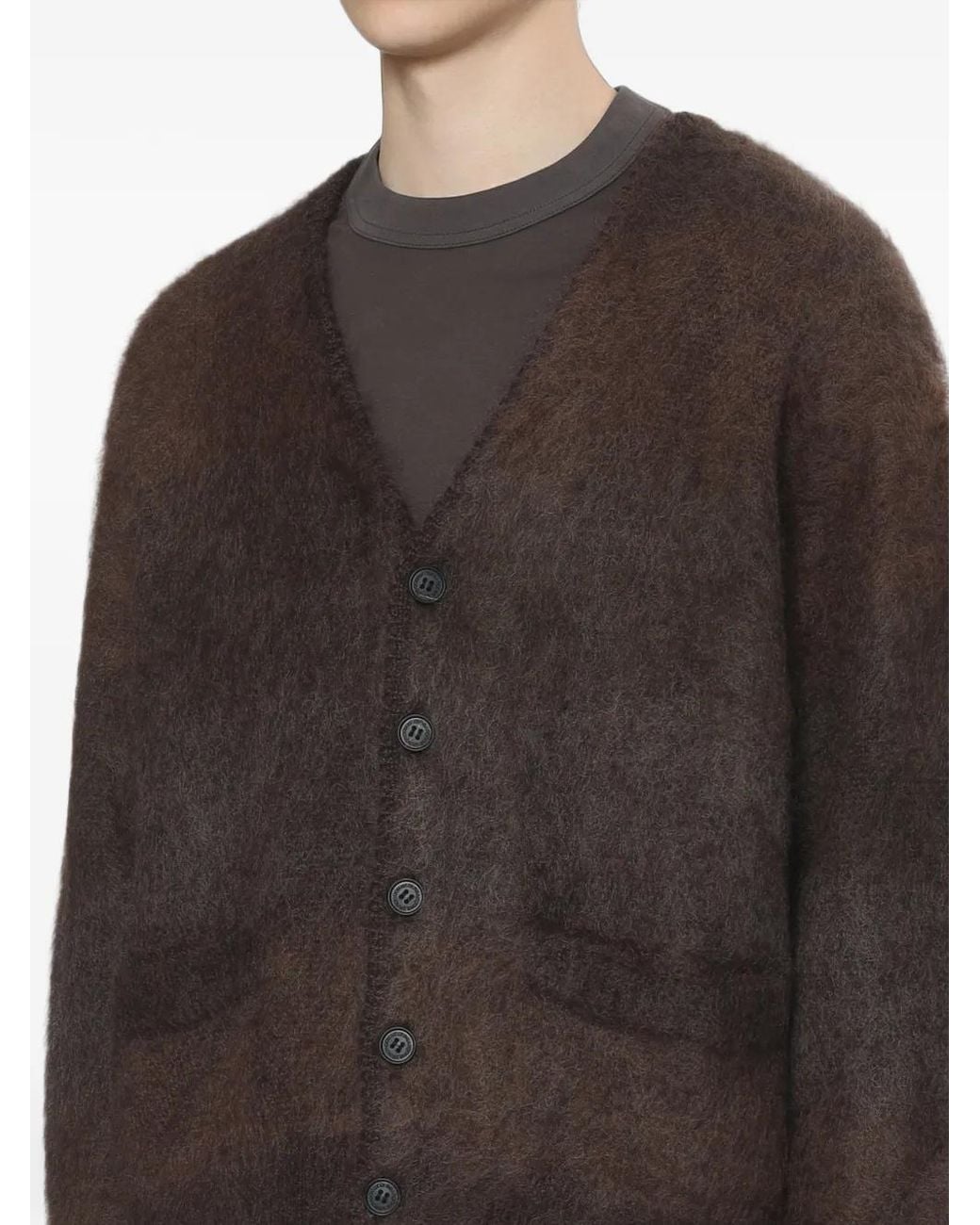 Comme des Garçons Brown Mohair-Blend Brushed Cardigan for men