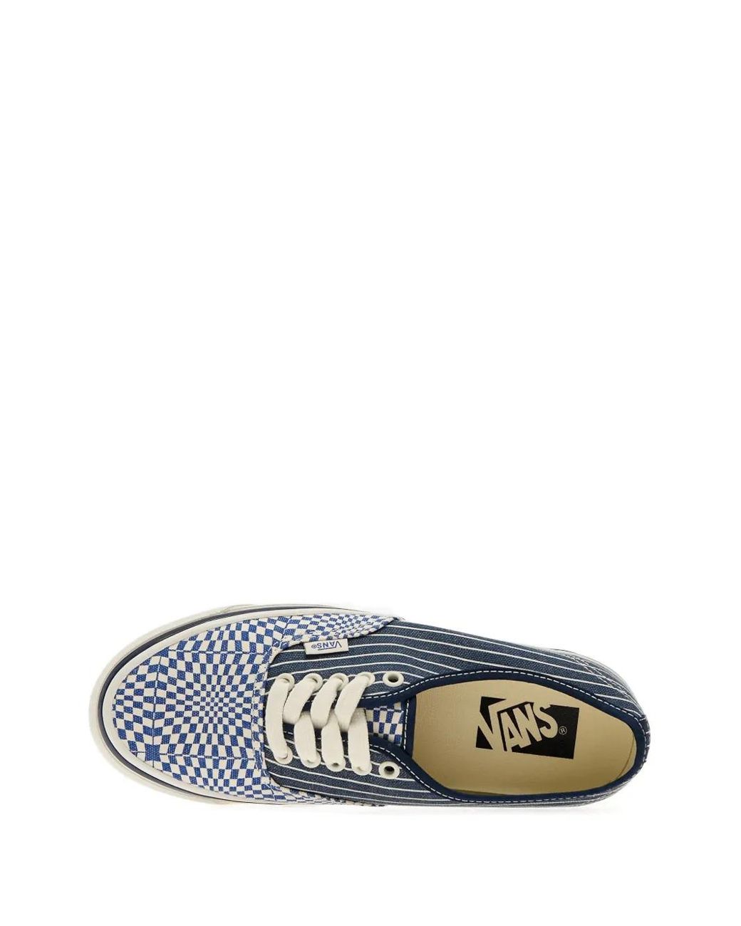 Vans Blue Authentic Printed Low-Top Sneakers