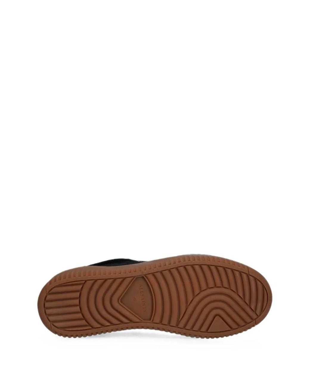 AllSaints Black Regan Logo-Print Panelled Sneakers for men