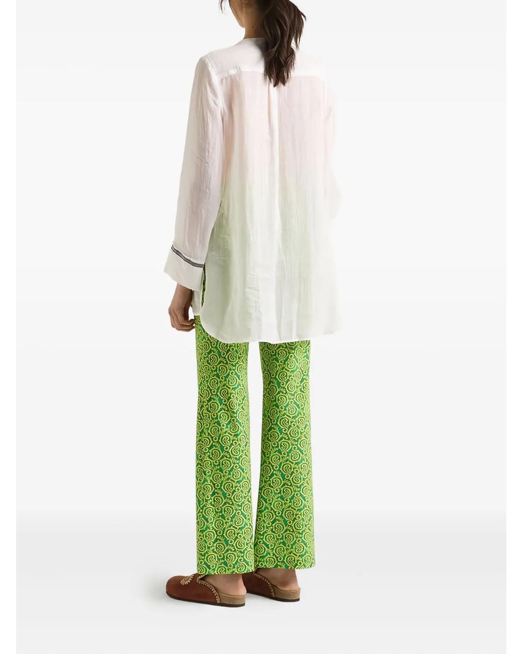 Maliparmi White V-Neck Blouse