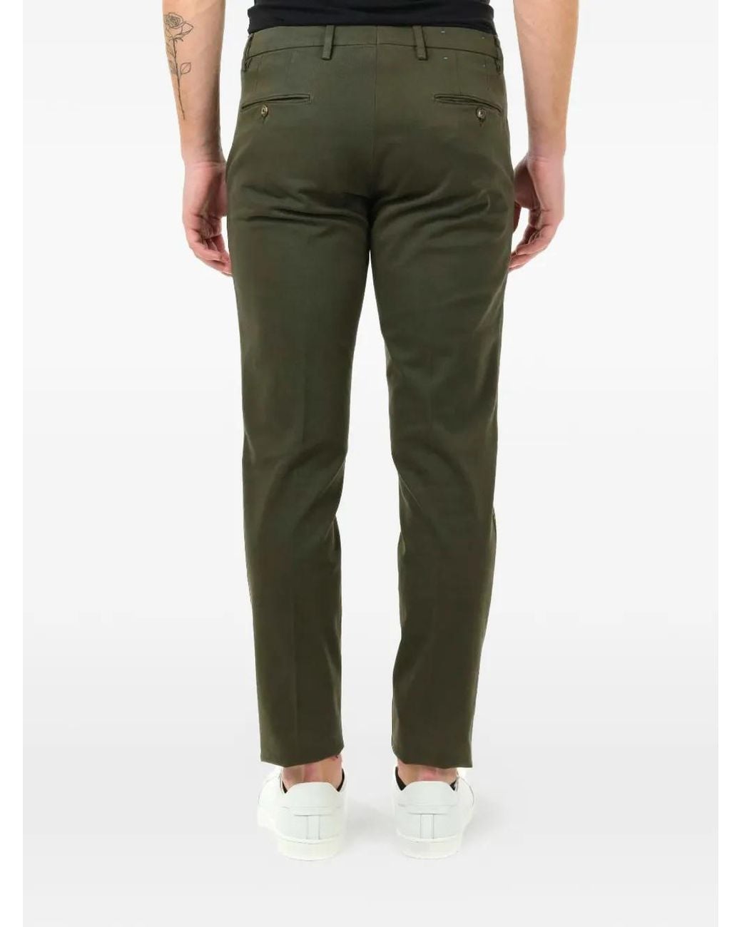 Al Duca D'aosta Gray Cropped-Length Chino Trousers for men