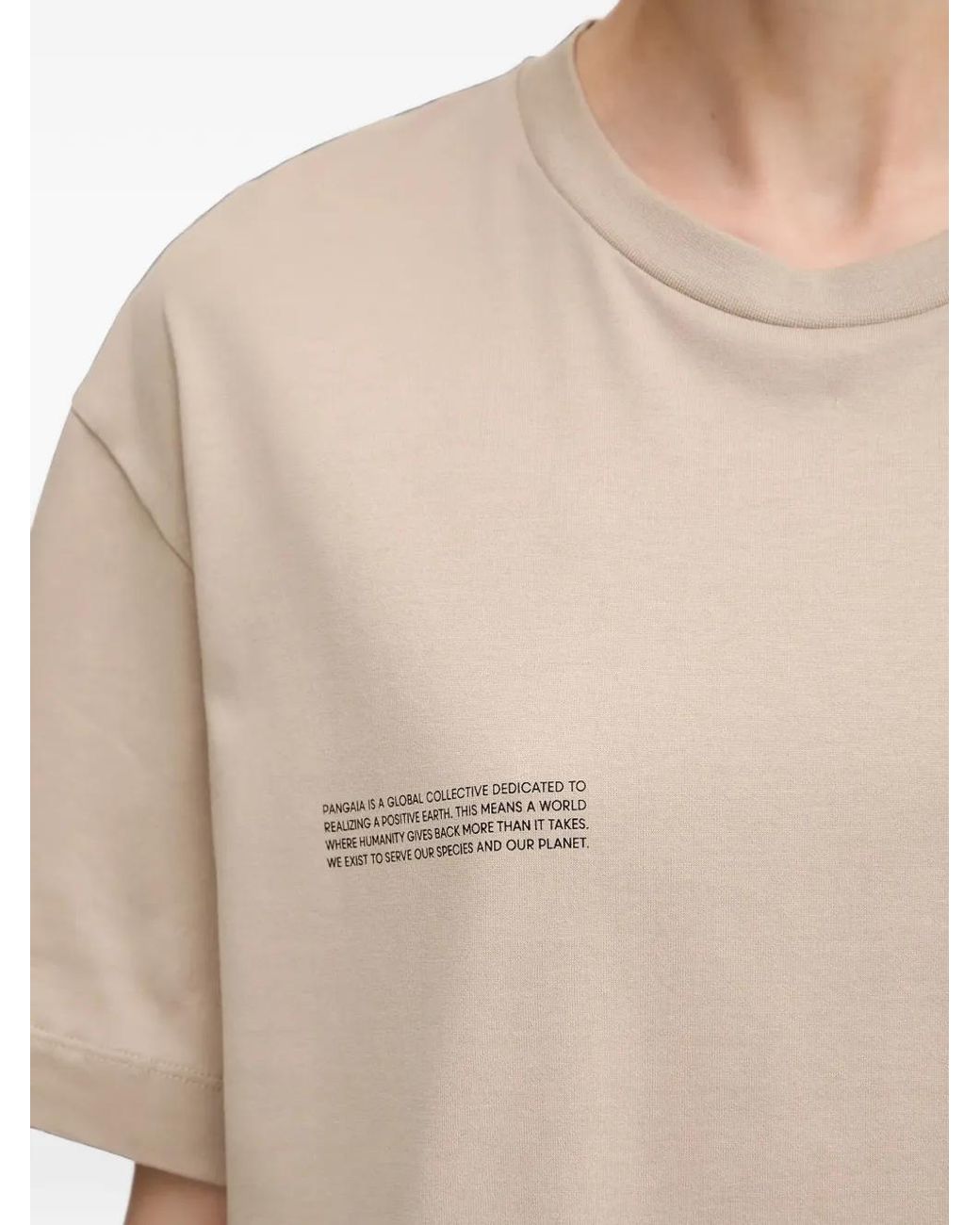 PANGAIA Natural Print-Detail T-Shirt