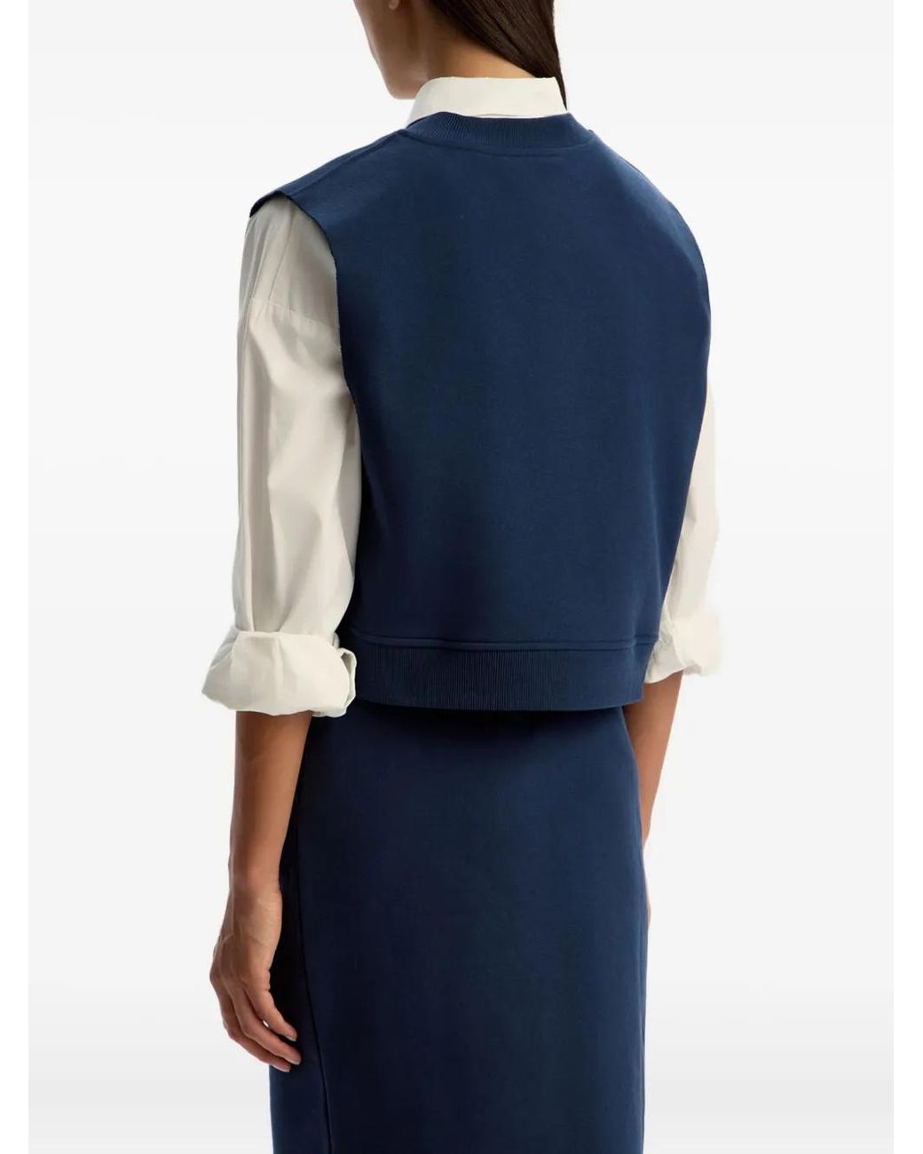 12 STOREEZ Blue V-Neck Top