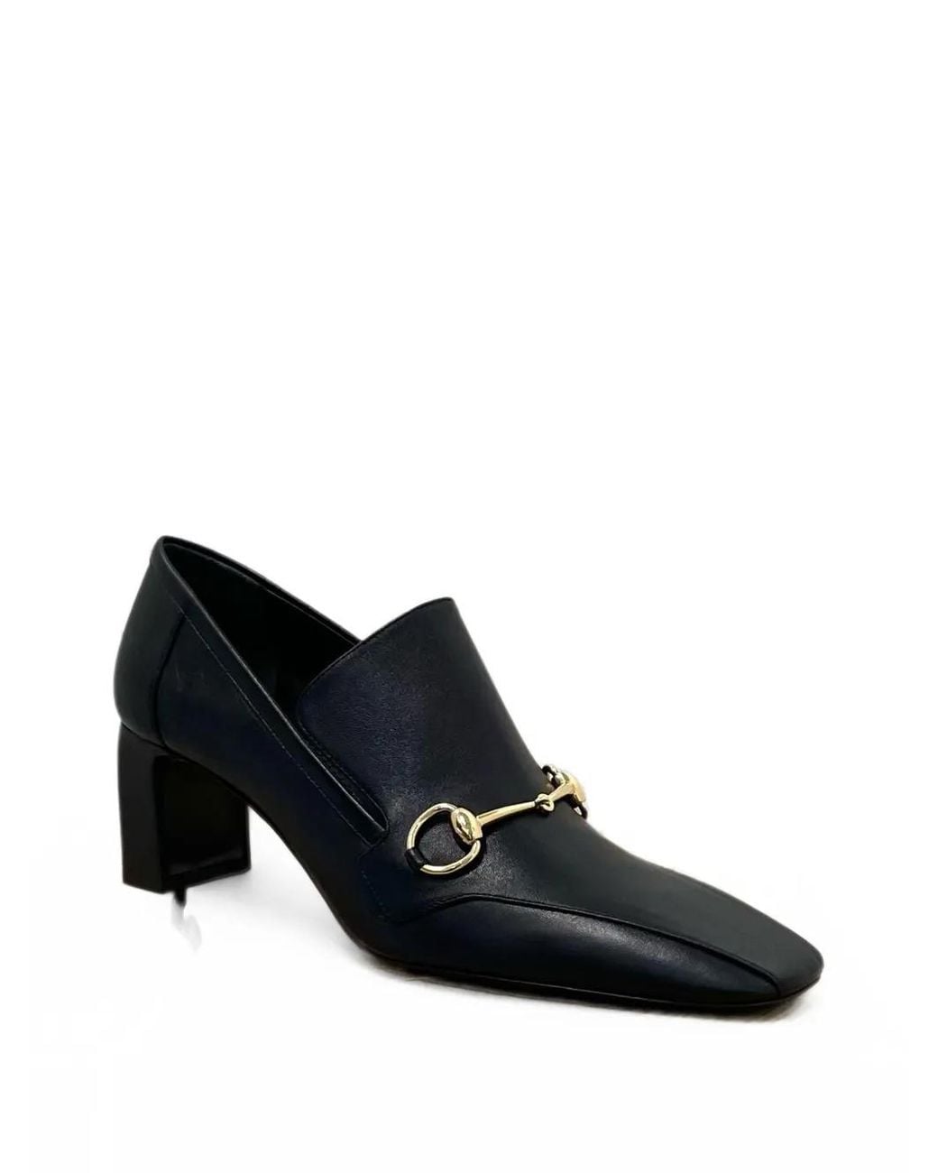 Gucci Black Galleria Horsebit Pumps