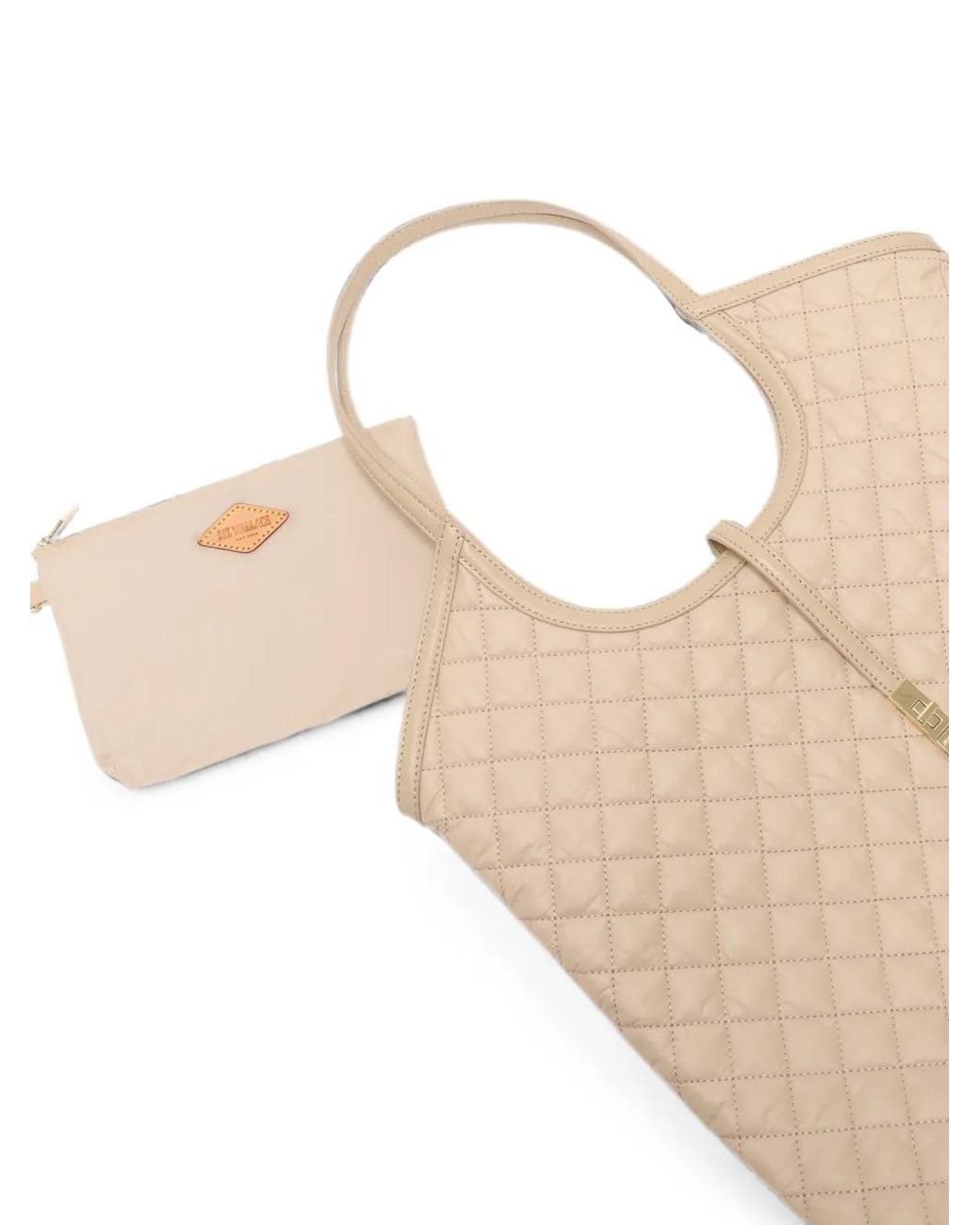 MZ Wallace Natural Large Astor Quilted Tote Bag
