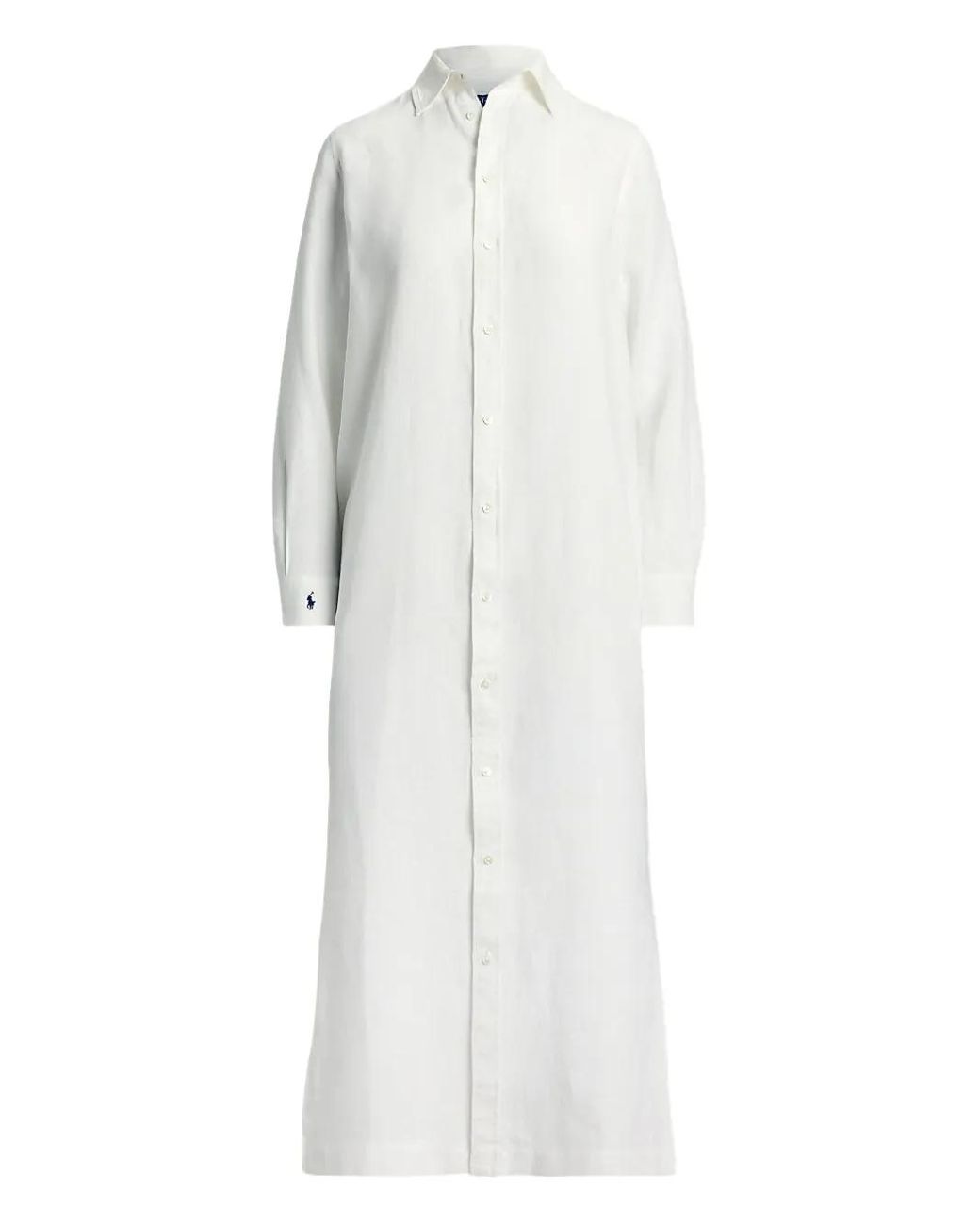 Polo Ralph Lauren Linen Dress in White | Lyst