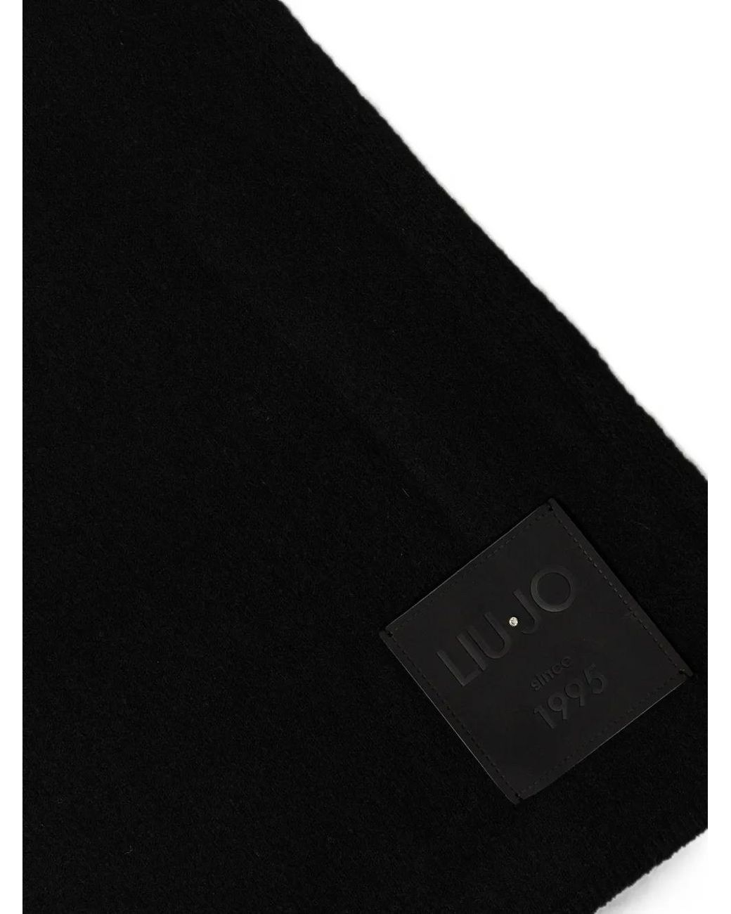 Liu Jo Black Logo-Patch Beanie Hat Set (Set Of Two)