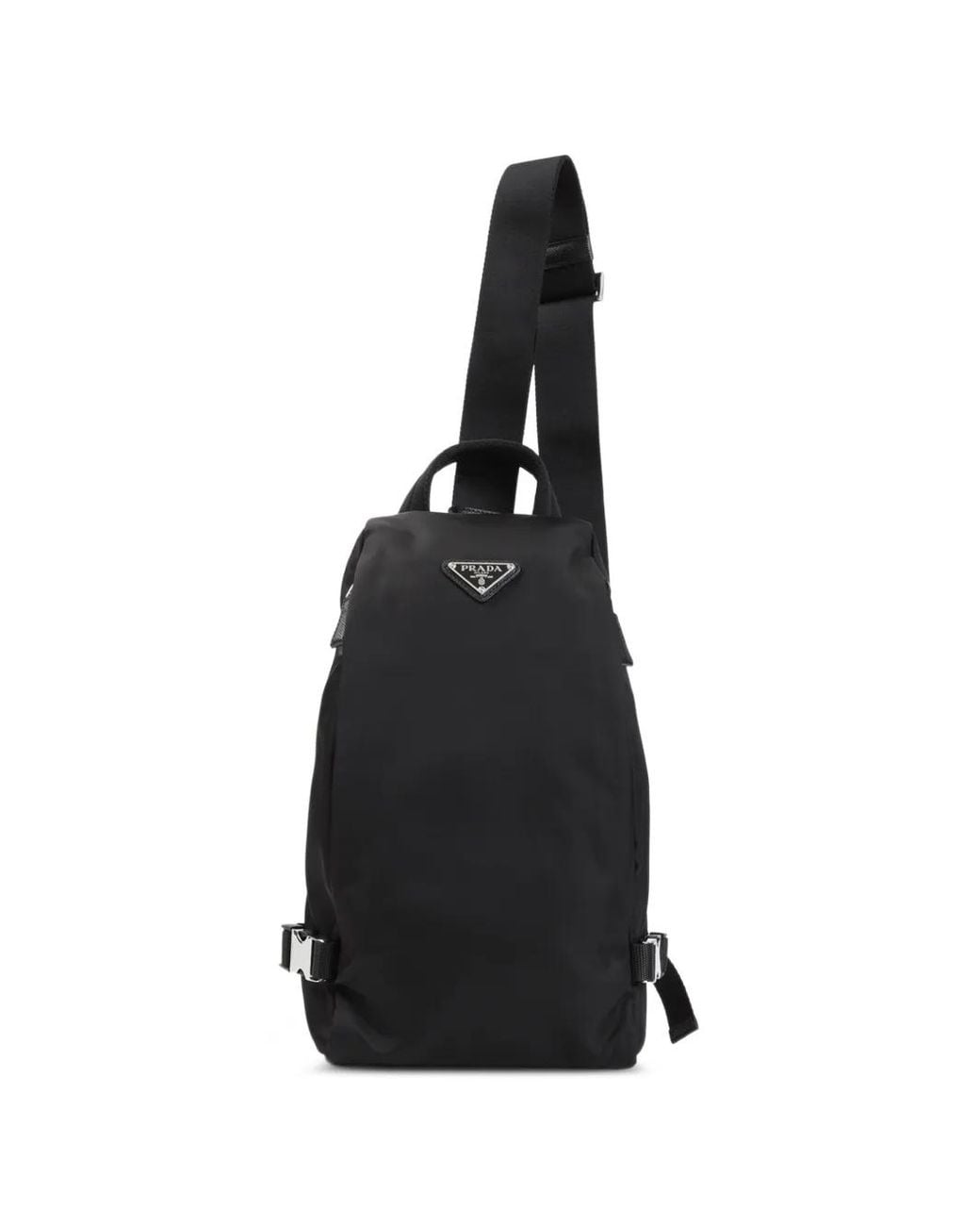 Prada Black Re-Nylon And Saffiano Leather Backpack
