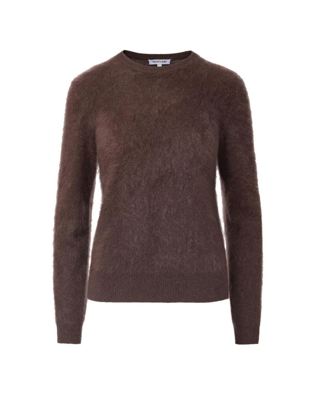 Veronica Beard Brown Frankie Brushed Sweater