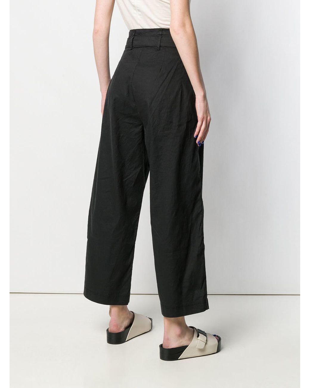 Rundholz Black Label Wide Leg Trousers in Black Lyst